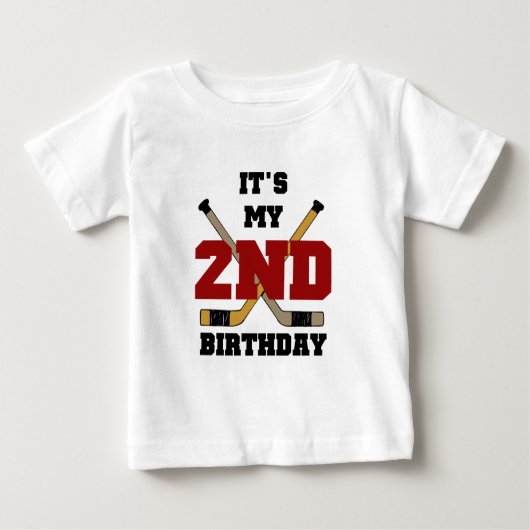ホッケー第2回誕生日Tシャツとギフト ベビーTシャツ (正面)