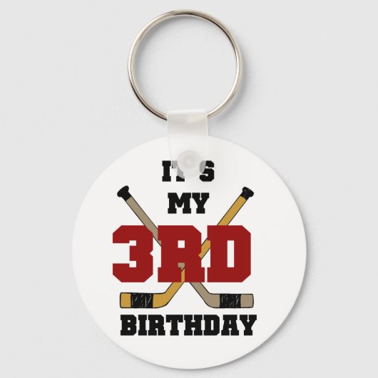ホッケー第3回誕生日Tシャツとギフト キーホルダー (正面)