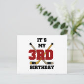 ホッケー第3回誕生日Tシャツとギフト ポストカード (スタンド正面)