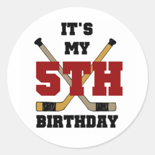 ホッケー第5誕生日Tシャツ・ギフト ラウンドシール