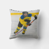 ホッケー誇りを持ったママ写真 クッション (裏面)