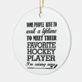 ホッケー誇りを持ったママ写真 セラミックオーナメント (左)