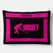 ホッケー誕生日ギフト、ホッケープレイヤーガール、 アクセサリーポーチ (裏面)