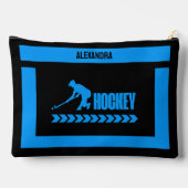 ホッケー誕生日ギフト、ホッケープレイヤーガール、 アクセサリーポーチ (裏面)
