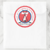 ホッケー誕生日シール ラウンドシール (バッグ)