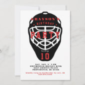 ホッケー誕生日パーティーの招待 招待状 (正面)