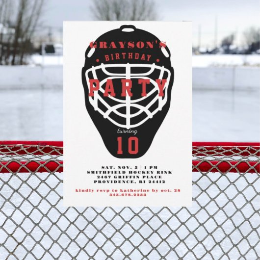 ホッケー誕生日パーティーの招待 招待状