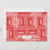 ホッケー誕生日パーティーの招待 招待状 (裏面)