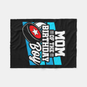 ホッケー誕生日-誕生日ママ – ボーイズ誕生 フリースブランケット (正面(横))