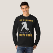 ホッケー退職したファンHappy Hour Tee - Puck Drop of Tシャツ (正面フル)