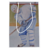 ホッケー選手のギフトバッグ ミディアムペーパーバッグ (正面)