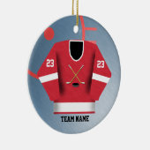 ホッケー選手のジャージーのオーナメント セラミックオーナメント (右)