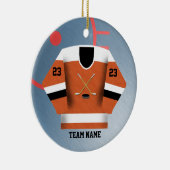 ホッケー選手のジャージーのオーナメント セラミックオーナメント (右)