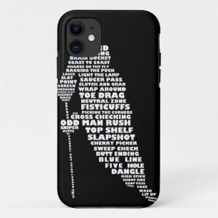 ホッケー選手のタイポグラフィのデザインのiPhone 5の場合 iPhone 11 ケース