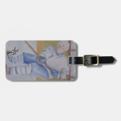 ホッケー選手のパーソナライズな荷物のラベル ラゲッジタグ (正面横)