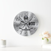 ホッケー選手の素晴らしいギフトのためのホッケーの時計 ラージ壁時計 (ホーム)