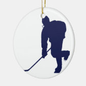 ホッケー選手の青 セラミックオーナメント (左)