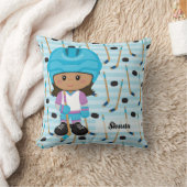 ホッケー選手 クッション (ブランケット)