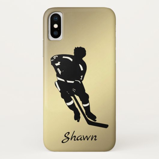 ホッケー選手 スポーツ デザイン Case-Mate iPhoneケース (裏面)