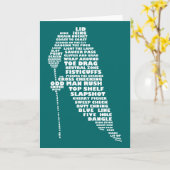 ホッケー選手 テキスト アート カード (黄色い花)