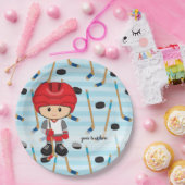 ホッケー選手 ペーパープレート (パーティー)