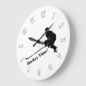 ホッケー選手-冬季スポーツ ラージ壁時計 (傾斜)