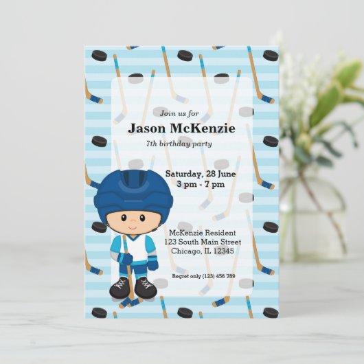 ホッケー選手 招待状 (スタンド正面)