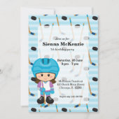 ホッケー選手 招待状 (正面)