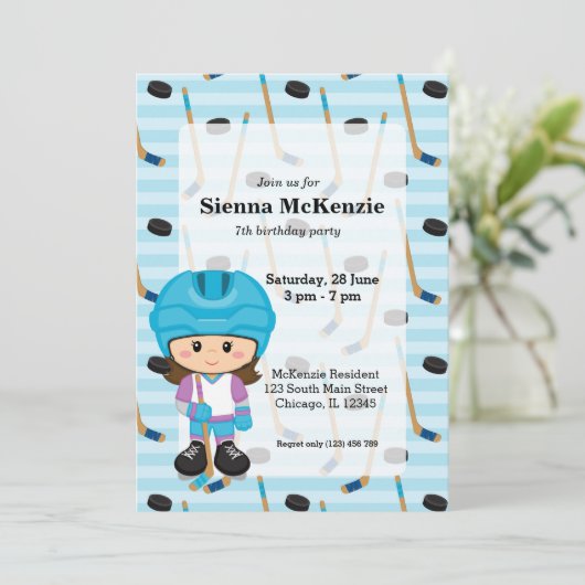 ホッケー選手 招待状 (スタンド正面)