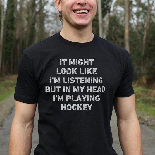 ホッケー選手 楽しい Tシャツ