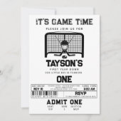 ホッケー1年目を切る1歳の誕生日 招待状 (正面)