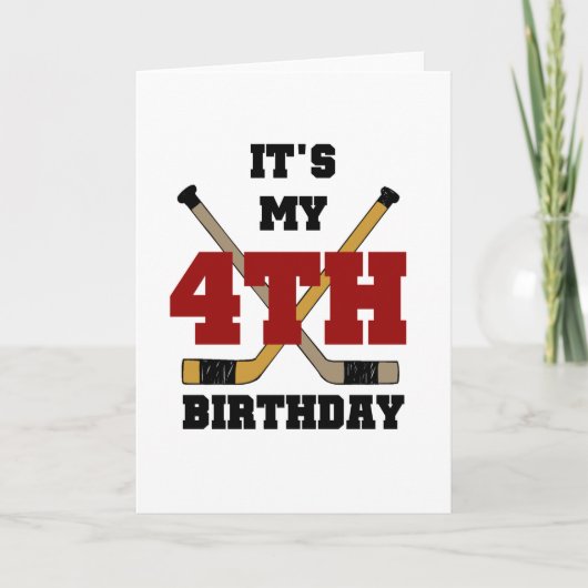 ホッケー4th誕生日Tシャツとギフト カード (正面)