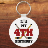 ホッケー4th誕生日Tシャツとギフト キーホルダー (正面)