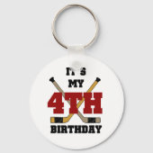 ホッケー4th誕生日Tシャツとギフト キーホルダー (正面)
