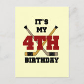 ホッケー4th誕生日Tシャツとギフト ポストカード (正面)