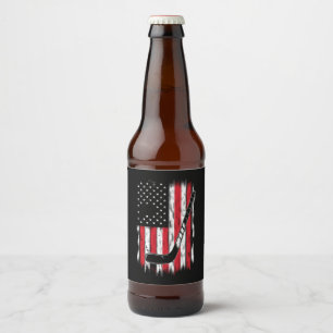 ホッケー アメリカ国旗 スポーツ レトロ ヴィンテージ ビールラベル