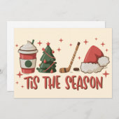 ホッケー ウィンター スポーツ ホリデー シーズン到来！ シーズンカード (正面/裏面)