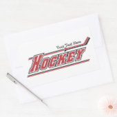 ホッケー(カスタマイズ可能) 長方形シール (封筒)