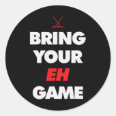 ホッケー – カナダがEHゲームを持ち込む ラウンドシール (正面)