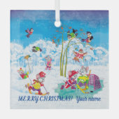 ホッケー ガラスオーナメント (正面)