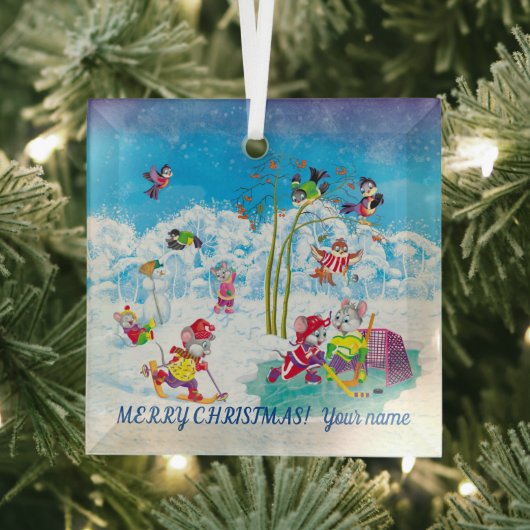 ホッケー ガラスオーナメント (インサイチュ)