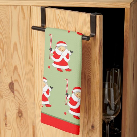 ホッケー クリスマス キッチンタオル (三つ折り)
