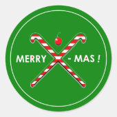 ホッケー・クリスマス ラウンドシール (正面)