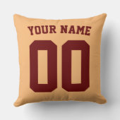 ホッケー·ゴアリー·マムの名前と番号 クッション (裏面)