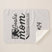 ホッケー·ゴアリー·マム·リンク·ギア·ブランケット·グレー シェルパブランケット (正面(横))