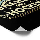 ホッケー。サンシャインとホッケーが大好きな女の子 ポスター (角)