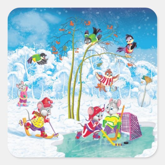 ホッケー スクエアシール (正面)