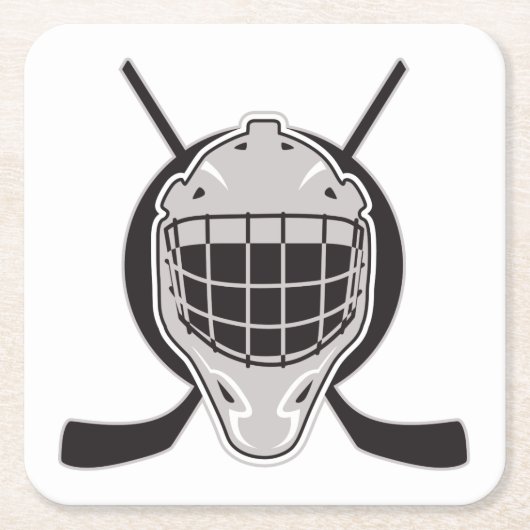 ホッケー スクエアペーパーコースター (正面)