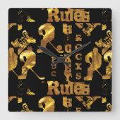 ホッケー スクエア壁時計 (正面)