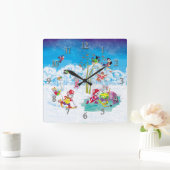 ホッケー スクエア壁時計 (ホーム)